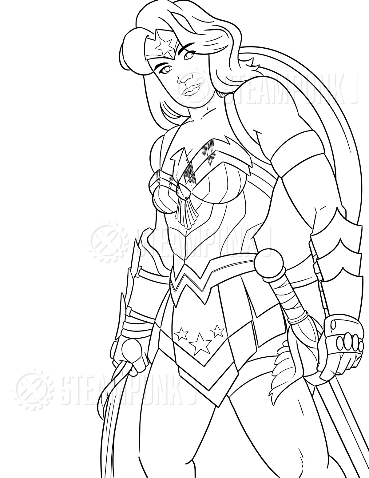 Cosplayer Sketch Example